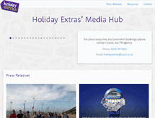 Tablet Screenshot of press-office.holidayextras.co.uk